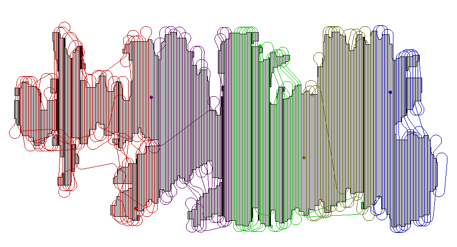 Preview for Multi-robot Dubins Coverage with Autonomous Surface Vehicles